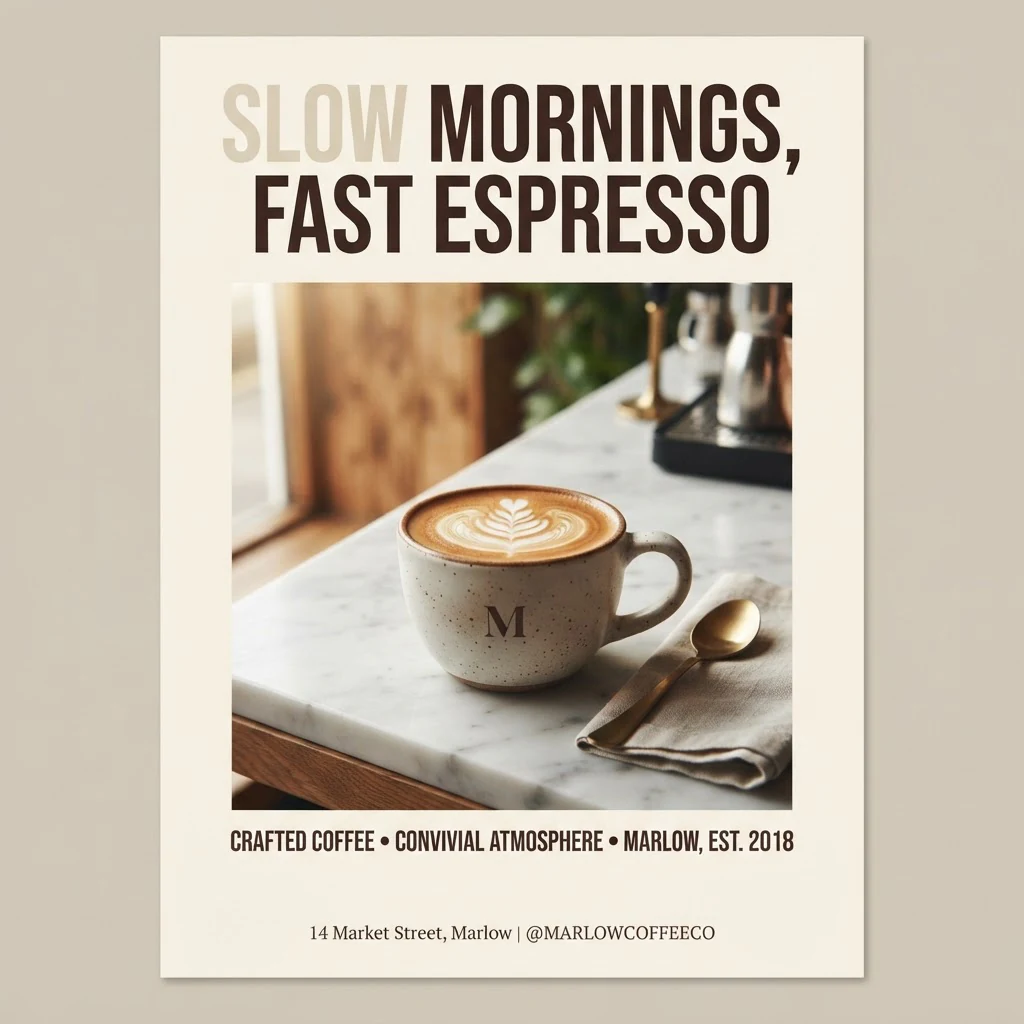 Poster designed for Marlow Coffee Co.